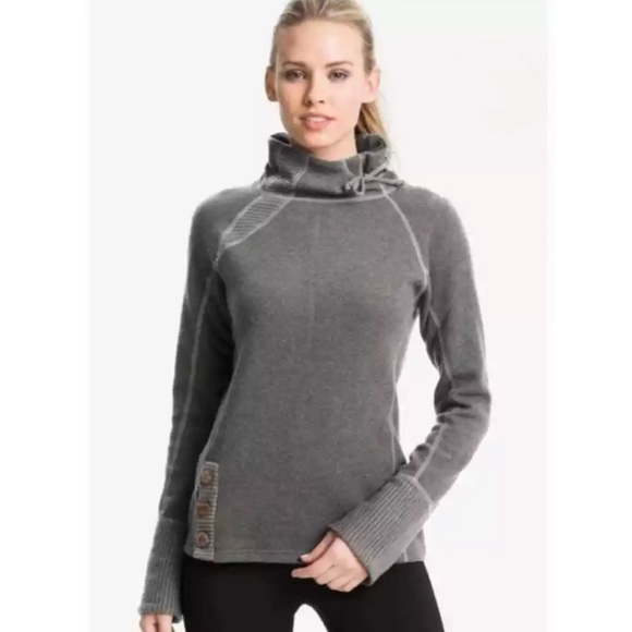 Prana Luica Pullover Mockneck Sweater Small Grey - Picture 11 of 11